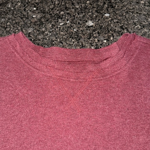 Pact Burgundy Organic Cotton High-Low Split Hem Sweatshirt - Picture 5 of 9